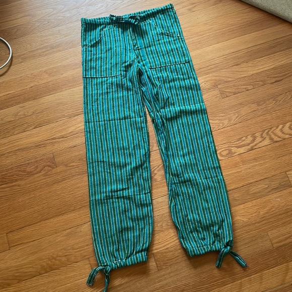Pants - Emerald Striped Women's Joggers